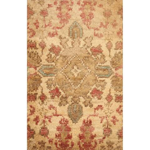 Yellow Moroccan Oriental Area Rug Hand-knotted Jute Carpet - 2'0" x 3'0"