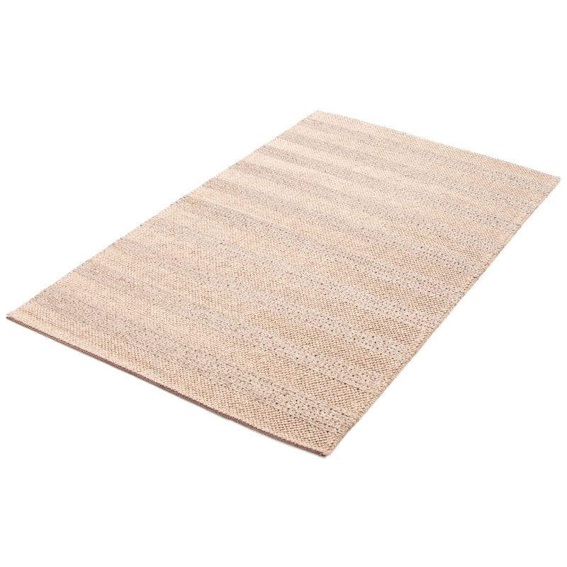 ECARPETGALLERY Braid weave Sienna Tan Wool Rug - 4'10 x 7'5