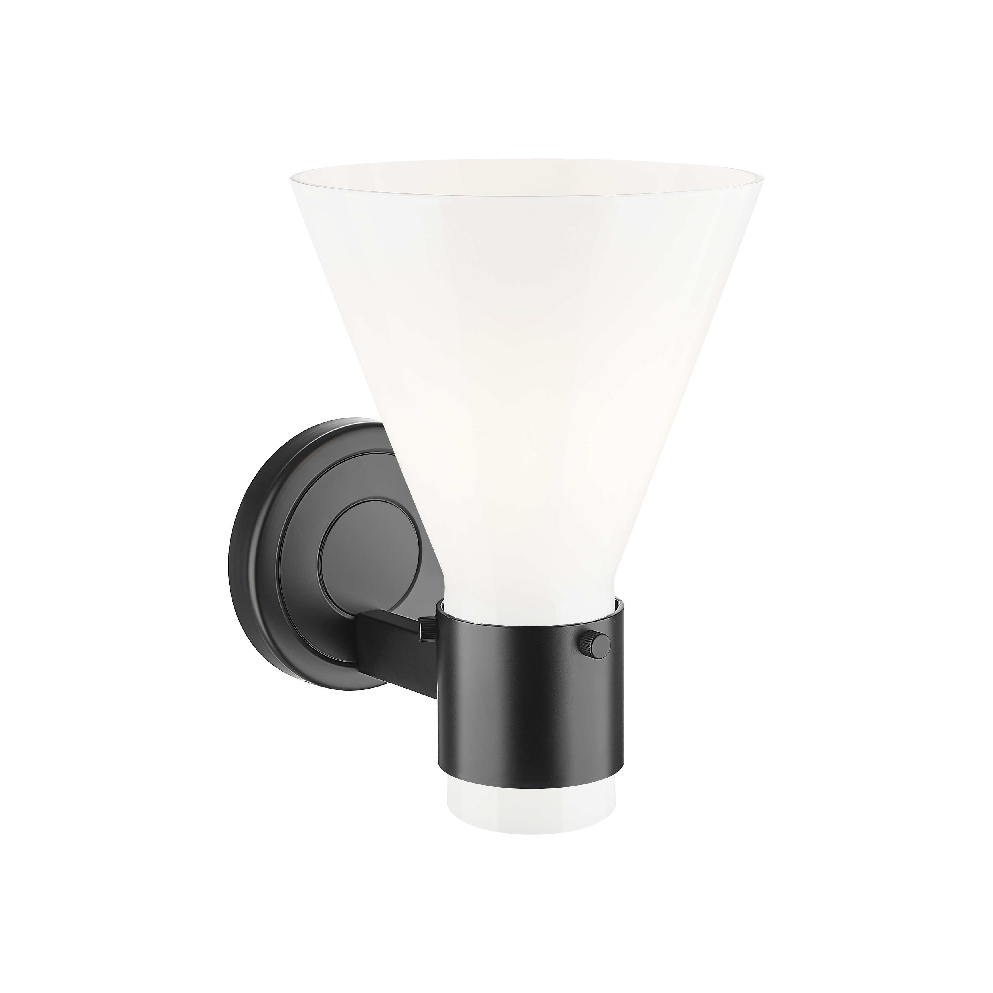 Innovations Lighting Downtown Urban - Lawton Cone - 1 Light 8" Wall-Mounted Sconce - Gloss White Shade