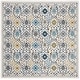 preview thumbnail 11 of 52, SAFAVIEH Evoke Leisa Floral Damask Boho Rug 6'7" Square - Ivory/Blue - Square