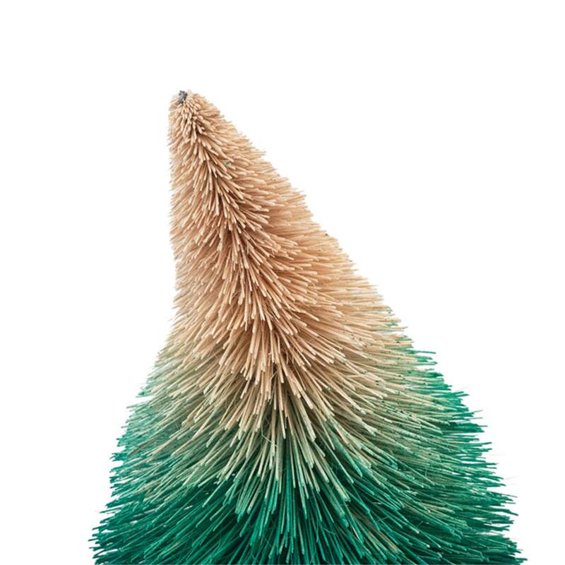Curved Sisal Bottle Brush Tree with Wood Base