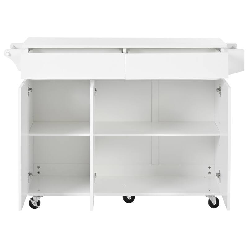 MDF Kitchen Cart with Towel Rack and Spice Rack and Drawer