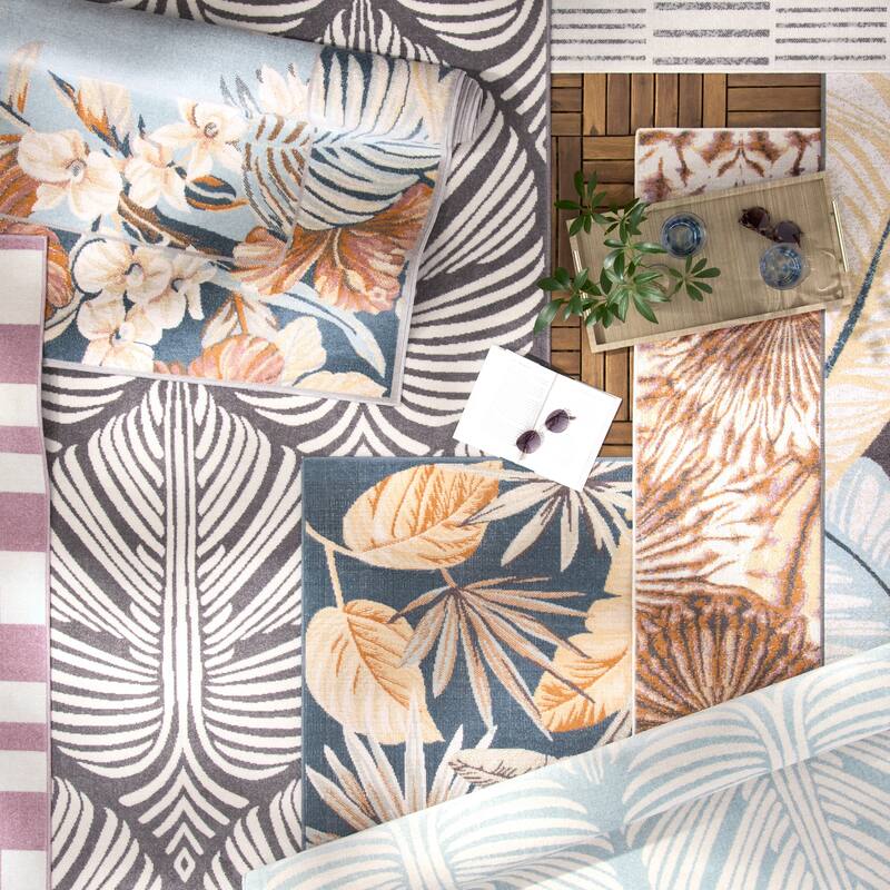 TOMMY BAHAMA Shibori Summer Tie Dye Indoor Outdoor Area Rug, Tie Dye Modern Design, UV Fade Resistant