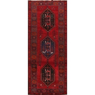 Geometric Shiraz Persian Traditional Area Rug Wool Hand-knotted Carpet - 4'8" x 9'10"