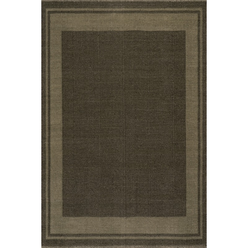 Nate Berkus Canon Bordered Wool Cozy Area Rug