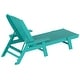 preview thumbnail 85 of 96, Laguna Hdpe All Weather Outdoor Patio Pool Reclining Chaise Lounges With Square Side Table (3-Piece Set)