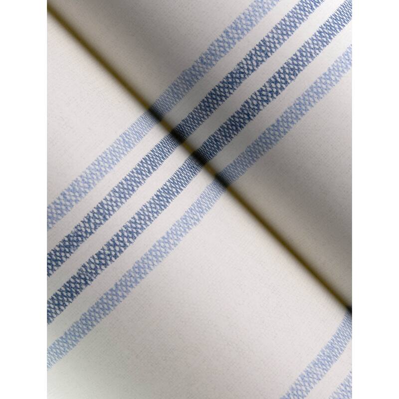 Chesapeake Lovage Blue Linen Stripe Wallpaper