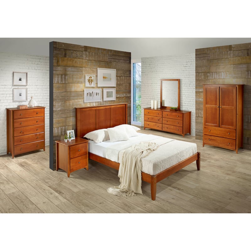 Shaker Style Panel Platform Bed - Cherry - Full