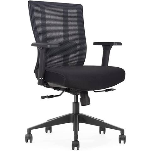 GM Seating Bitchair Ergonomic Mesh Office Chair Adjustable Lumbar Support - Black