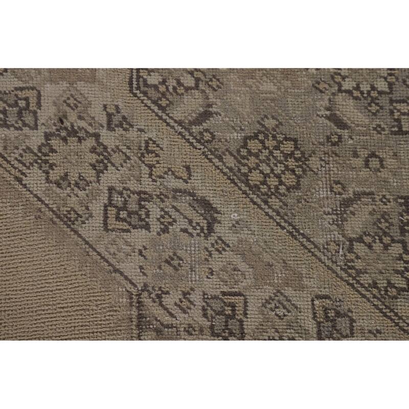 Geometric Tabriz Persian Vintage Area Rug Hand-Knotted Wool Carpet - 7'6"x 11'7"