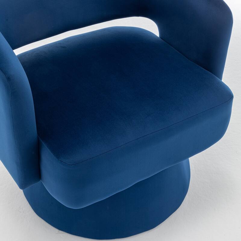 Swivel Barrel Chair,Velvet Accent Armchair 360 Degree Swivel Club Chair for Living Room Bedroom Reception Room