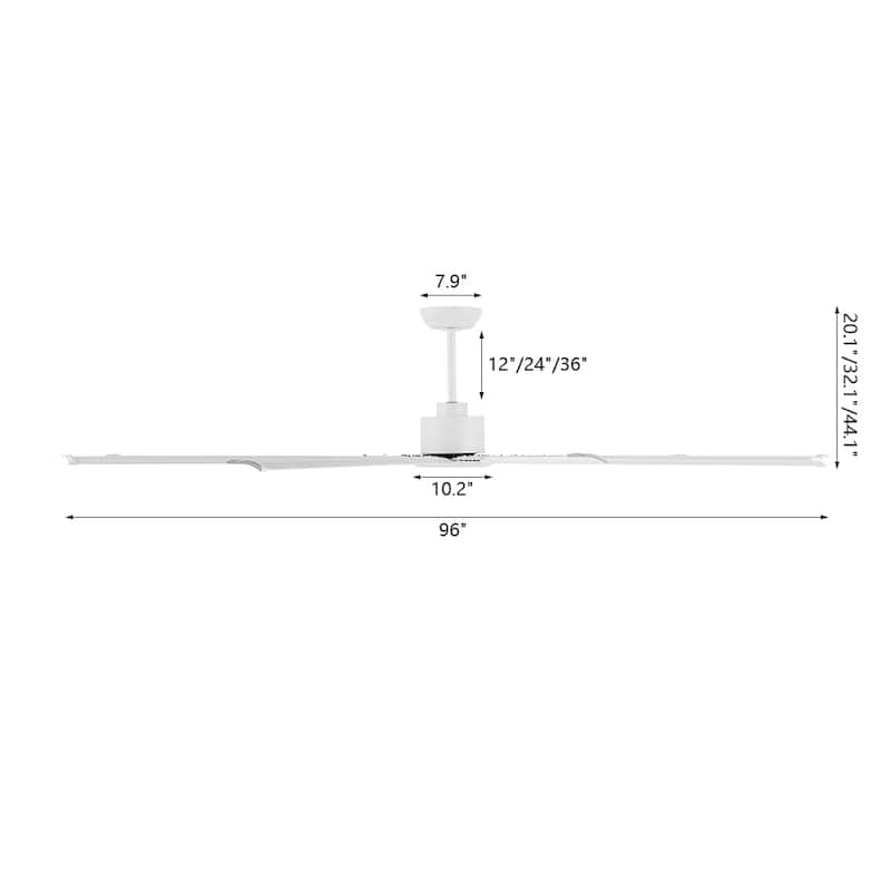 84 in. 96 in. 9 aluminium blades DC Motor Indoor Ceiling Fan & Remote