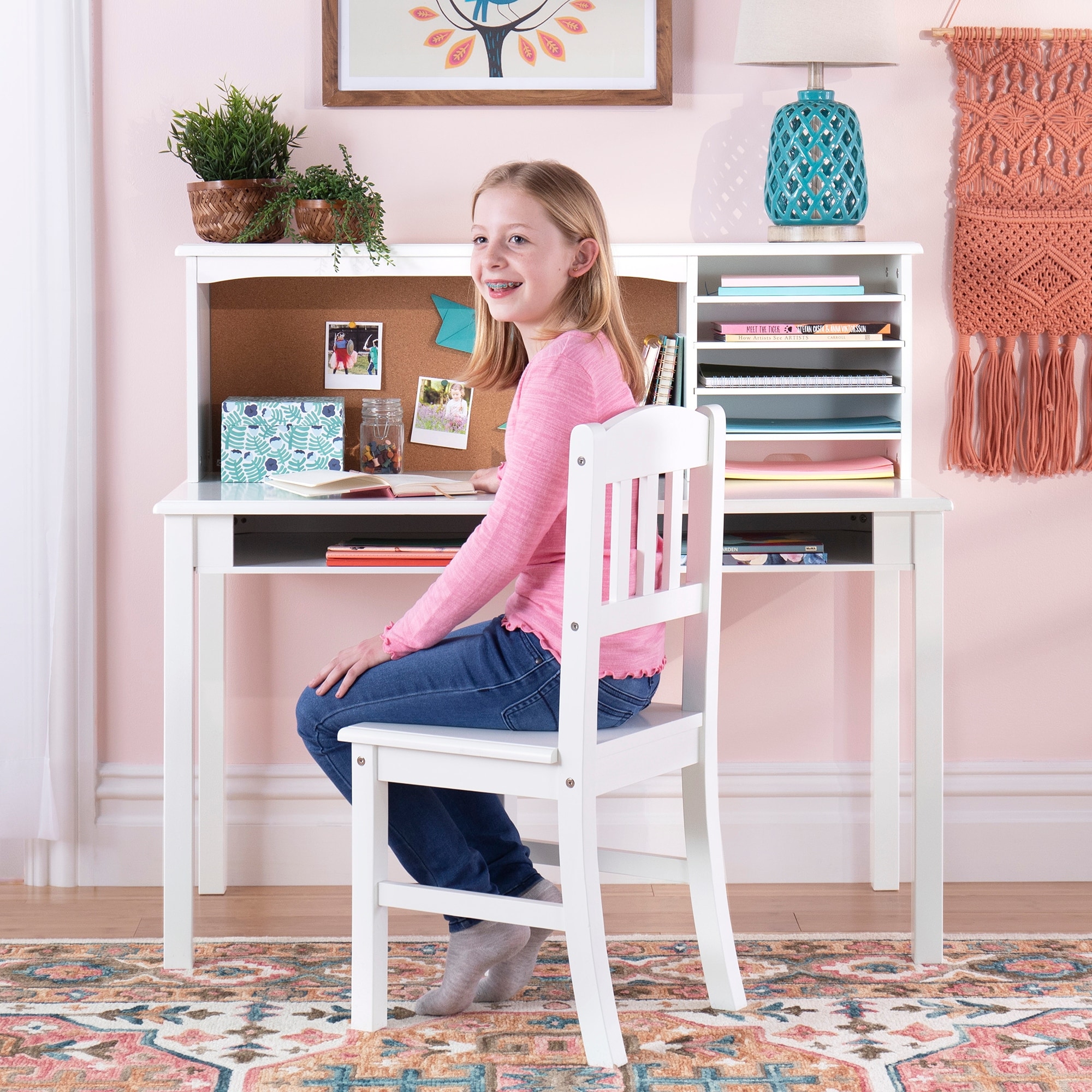Martha Stewart Living and Learning Kids' Art Table and Stool Set - White