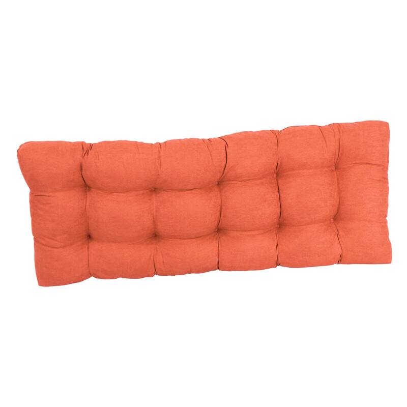 Solid Microsuede Tufted Indoor Bench Cushion (Multiple widths from 42 to 60 inch)