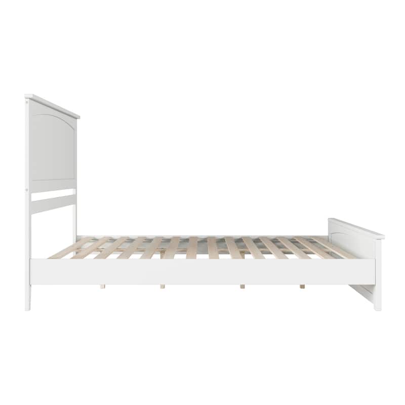 Naples Solid Wood Low Profile Platform Bed with Matching Footboard