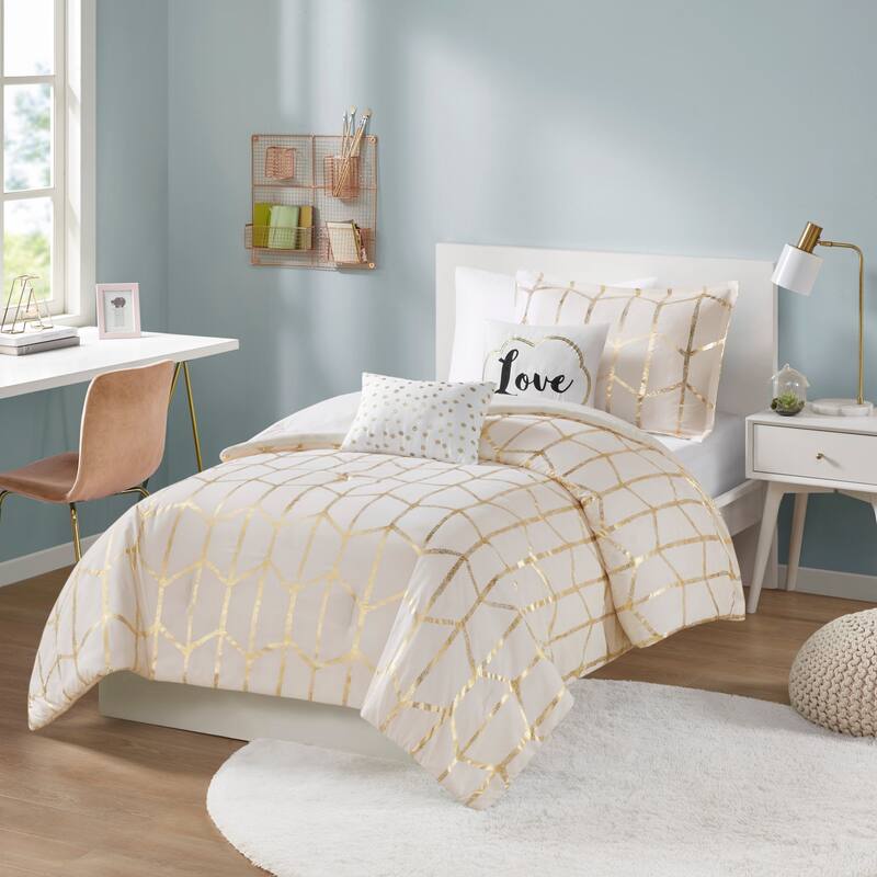 Intelligent Design Khloe 5-pc. Metallic Printed Comforter Set