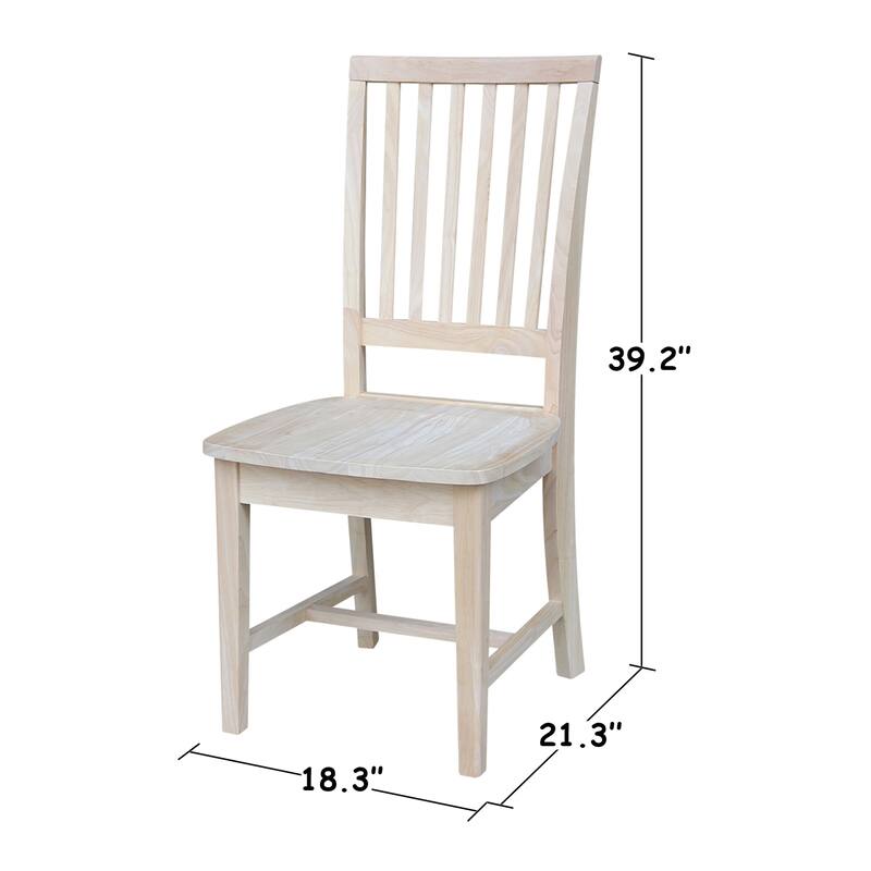 Solid Wood Mission Dining Side Chairs - Set of 2