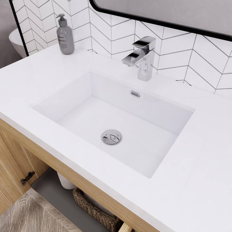 Eliza 42'' Freestanding Vanity (Right Drawers) with Single Sink
