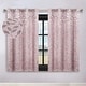 preview thumbnail 123 of 124, Superior Leaves Machine Washable Room Darkening Grommet Blackout Curtains, Set of 2 70" x 63" - Blush