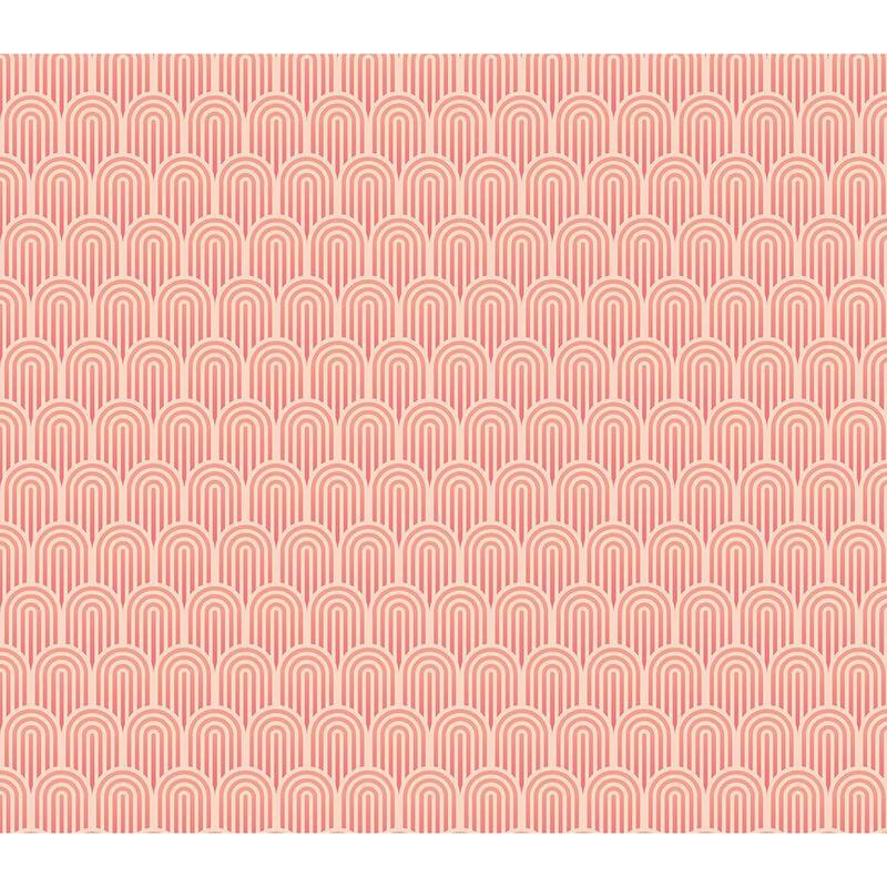 Hoopla Walls Retro Arch Blush Pink Peel and Stick Wallpaper - N/A