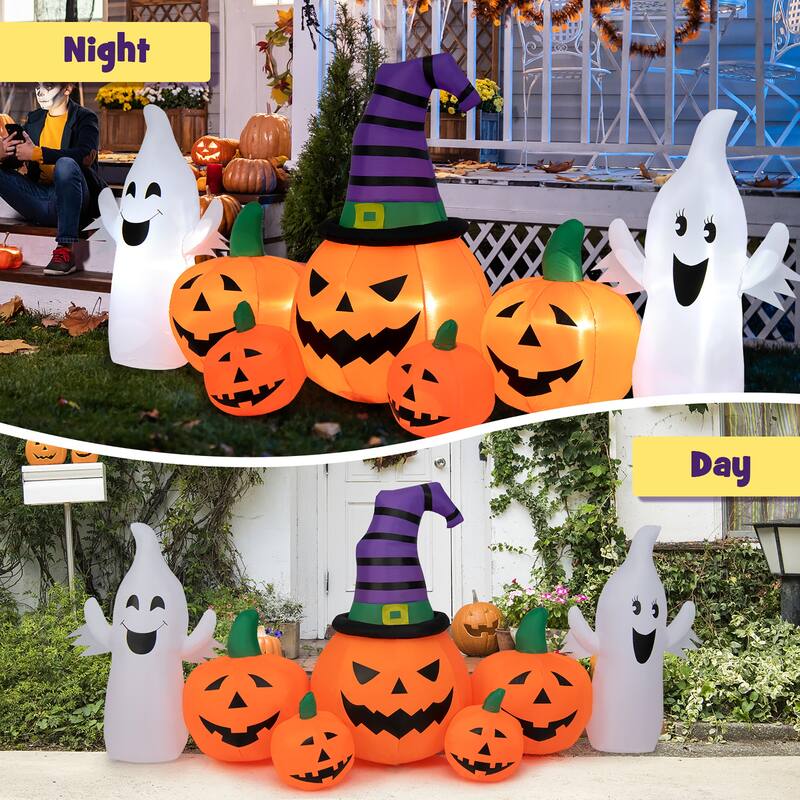 9FT Long Halloween Inflatable Pumpkins Self Inflating Halloween Décor