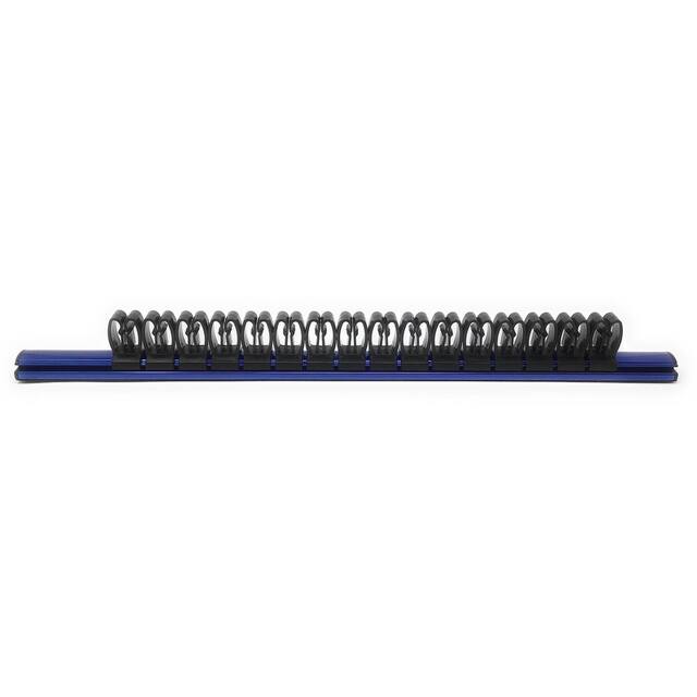 Industro Magnetic Tools Holder Organizer, 457mm Aluminum Rail with 16 Clips and Keeps Your Tool Box Organized - Blue/Black