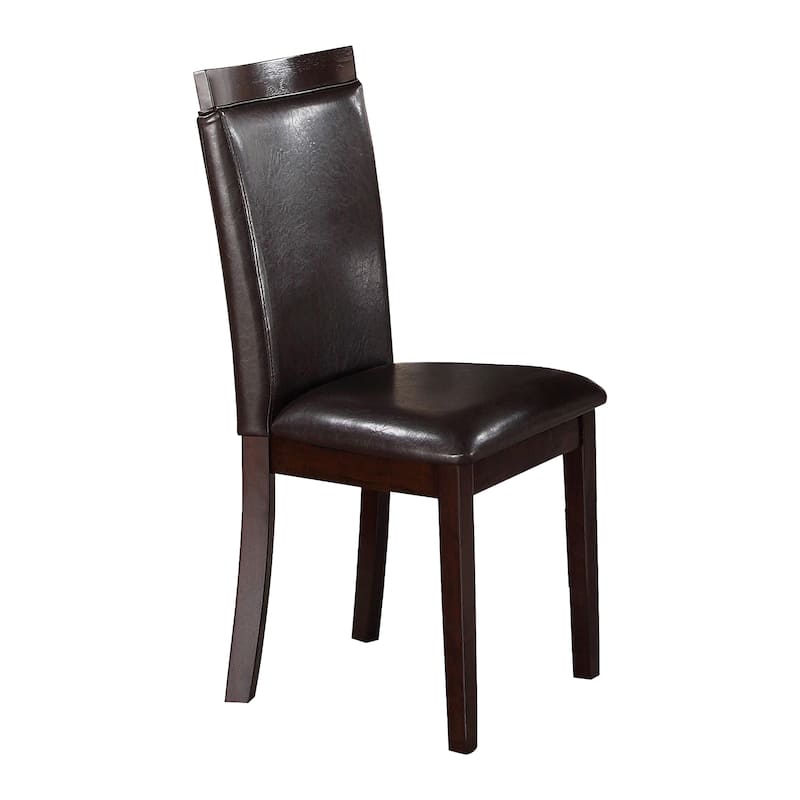 Millwood Wood 5-piece Espresso Wood and Faux Leather Dining Set