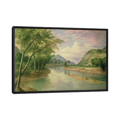 iCanvas "Ohio River near Marietta, 1855 " by Henry Cheever Pratt Framed Canvas Print
