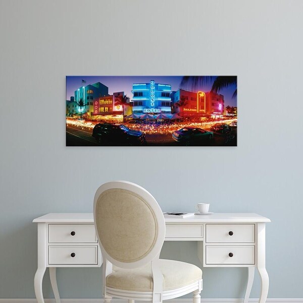Easy Art Prints Panoramic Images's 'USA, Florida, Miami Beach' Premium Canvas Art