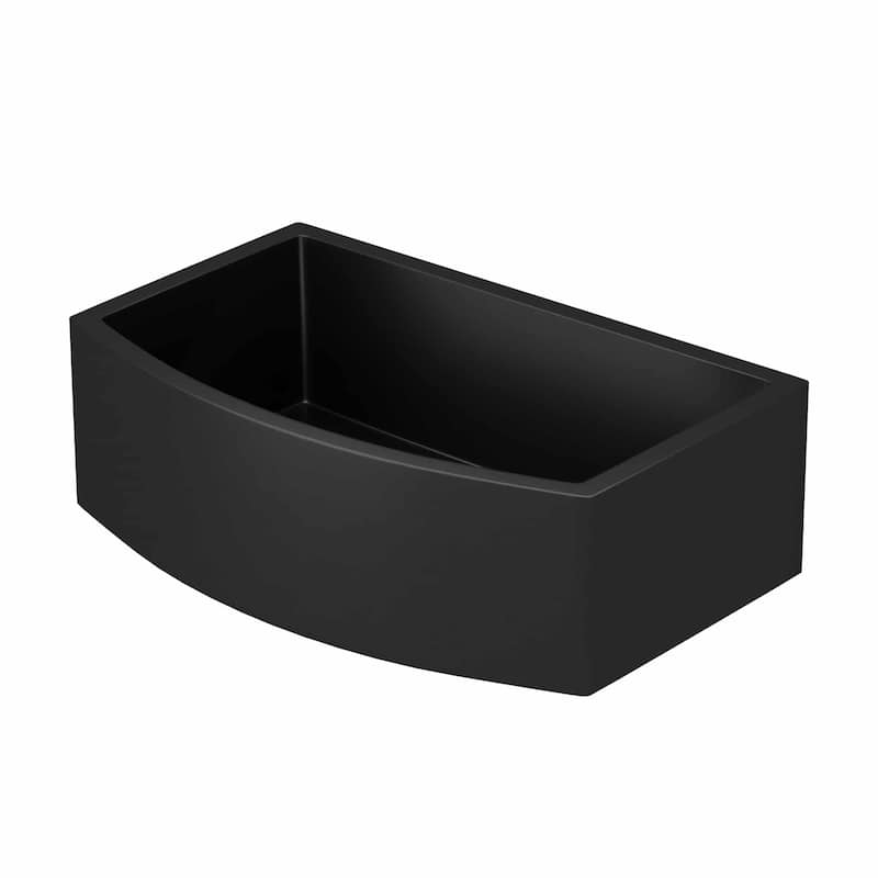 Farmhouse Quartet 33-inch NativeStone Curved Kitchen Sink - 33" x 20.5" x 10.25"