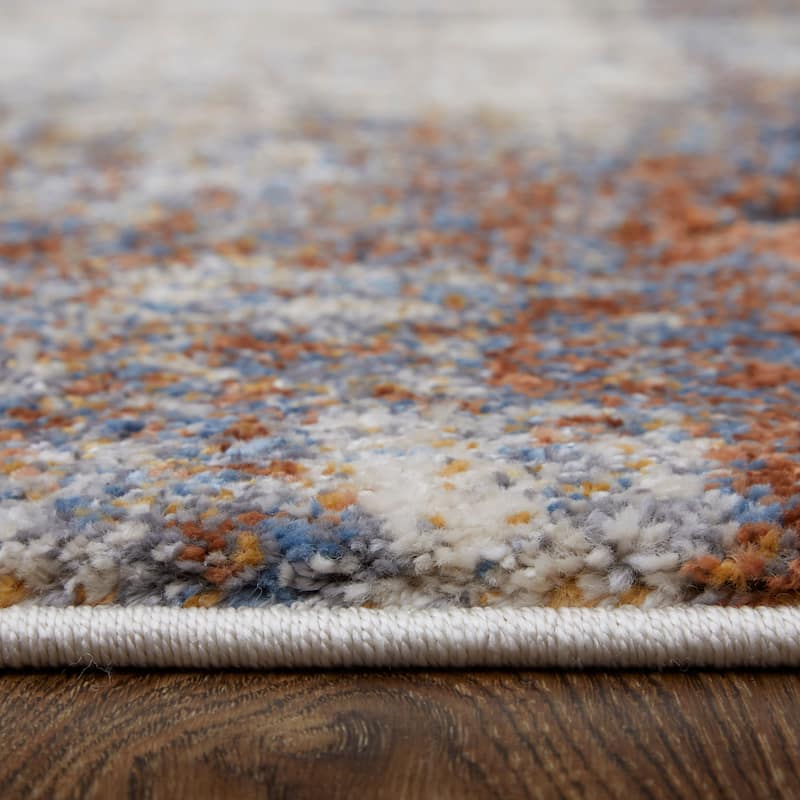 Grand Bazaar Odera Machine Made Color Block Modern Area Rug