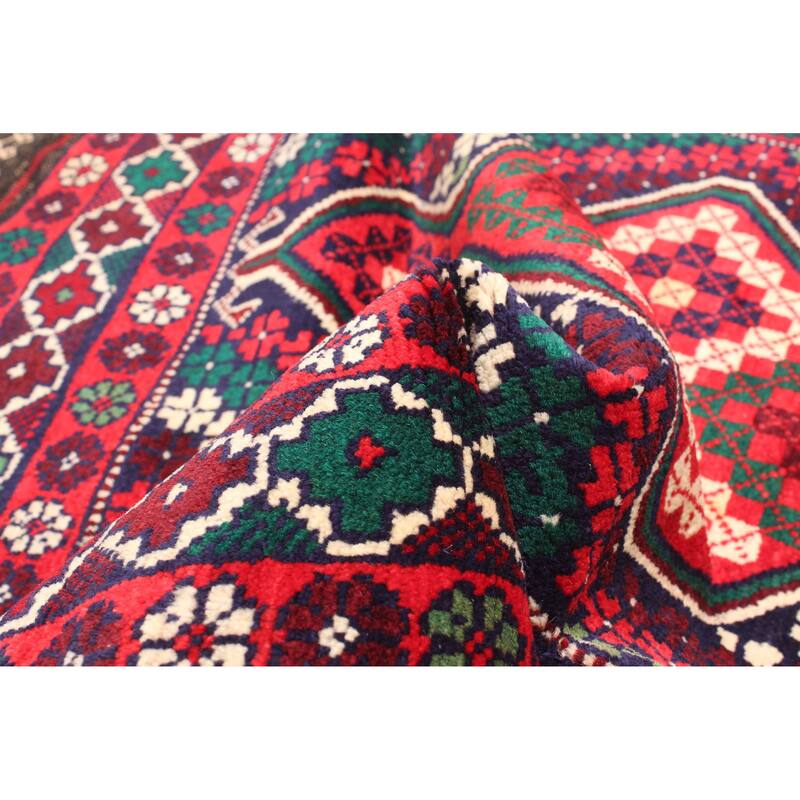 ECARPETGALLERY Hand-knotted Teimani Red Wool Rug - 2'9 x 4'7