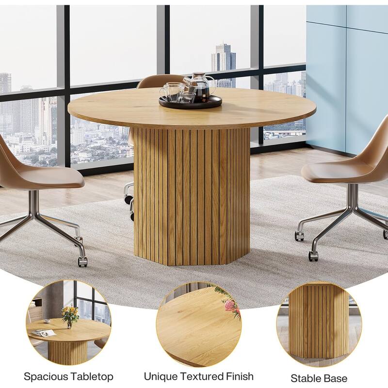 Wood Conference Table, Modern Office Meeting Training Seminar Business Accent Table, Conference Meeting Room