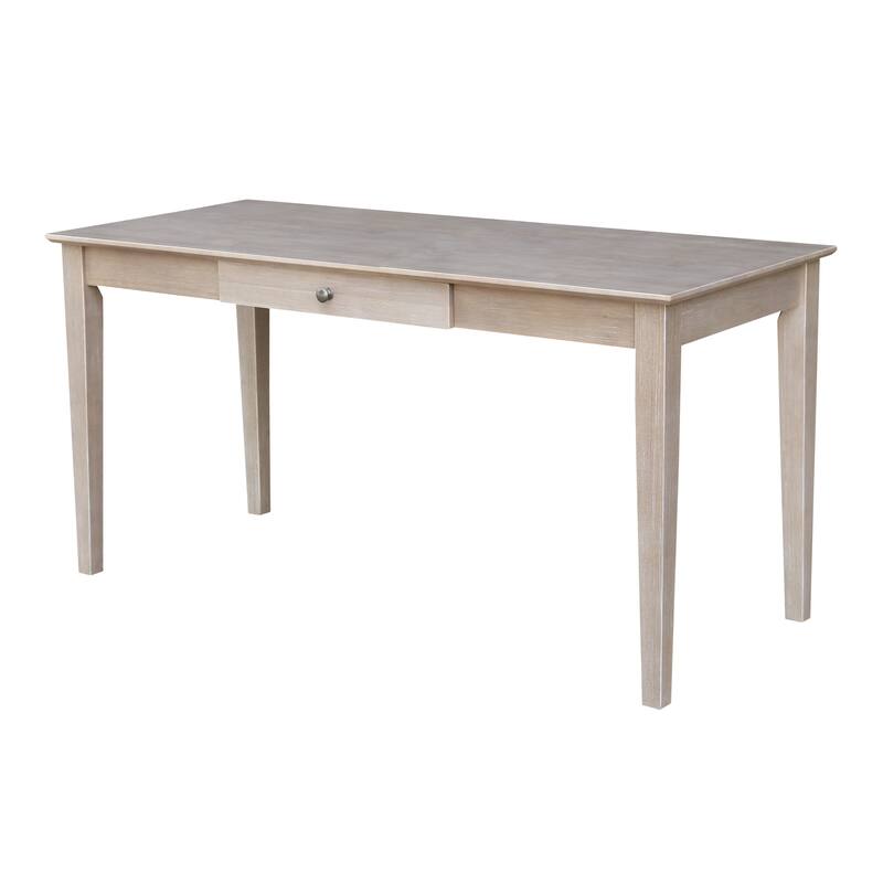 Copper Grove Parnasuss One-Drawer Writing Desk - Washed Gray Taupe