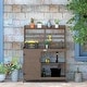 preview thumbnail 16 of 25, Outsunny Wooden Potting Bench, Outdoor Potting Table with Storage Cabinet, Storage Shelves, Sink