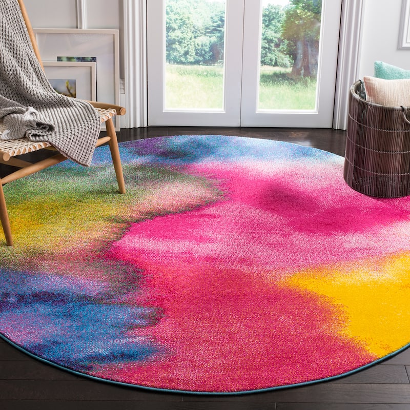 SAFAVIEH Watercolor Leila Modern Abstract Rug