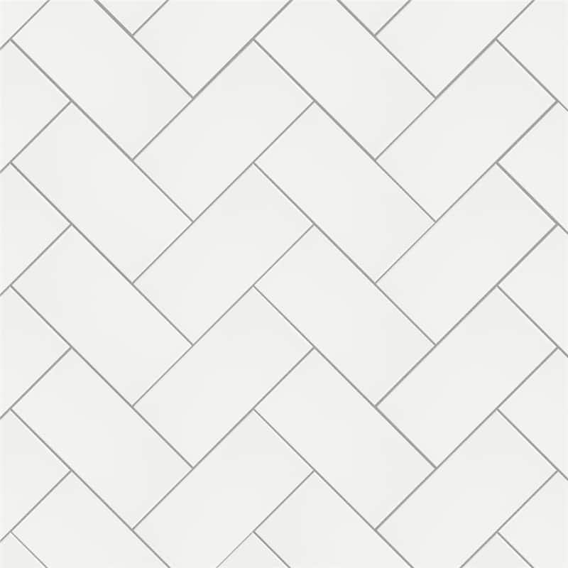 Merola Tile Projectos White 3-7/8" x 7-3/4" Ceramic Floor and Wall Tile