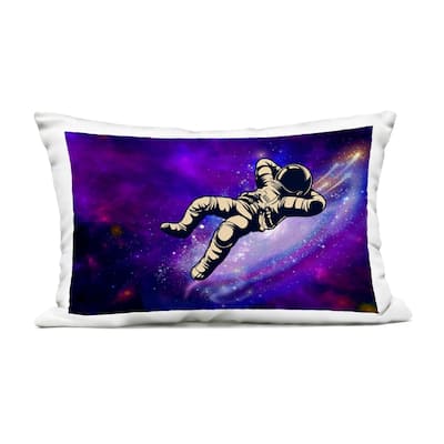 Stupell Astronaut Floating in Galaxy Printed Outdoor Throw Pillow Design by Jesse Keith