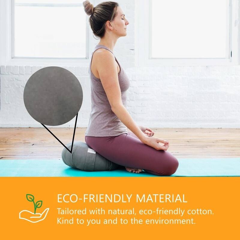 Sol Living Round Cotton Zafu Cushion Yoga Accessory