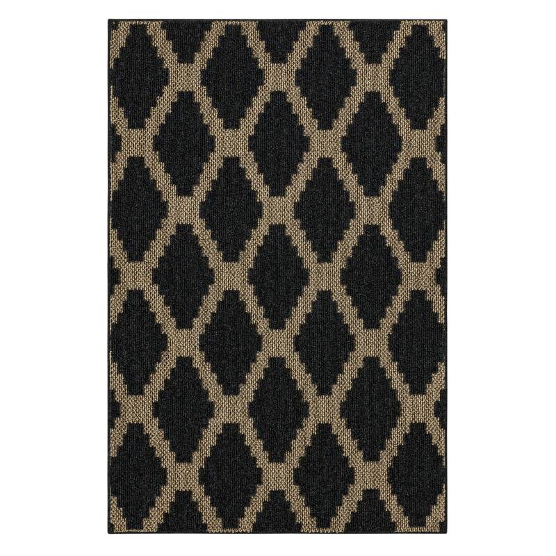 Mohawk Home Prism Lattice Area Rug - 3' 9" x 5' 6" - Black - Runner/Rectangle