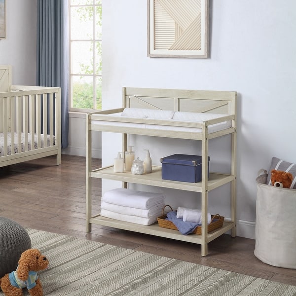 Wood Changing Table Washed Gray/Brown Bed Bath & Beyond 36814001