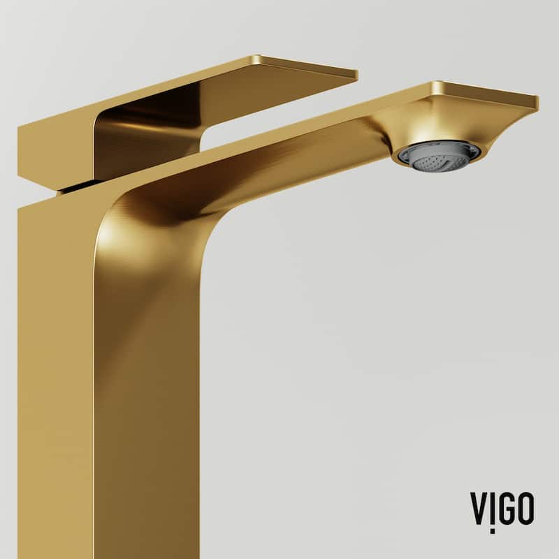 VIGO Dunn 11" H Single Handle Single Hole Vessel Bathroom Faucet