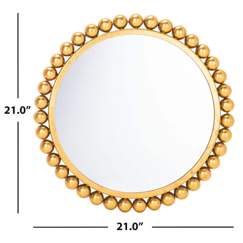 SAFAVIEH Carlee 21-inch Gold Round Mirror - 21" W x 1.5" L x 21" H - 21Wx2Dx21H