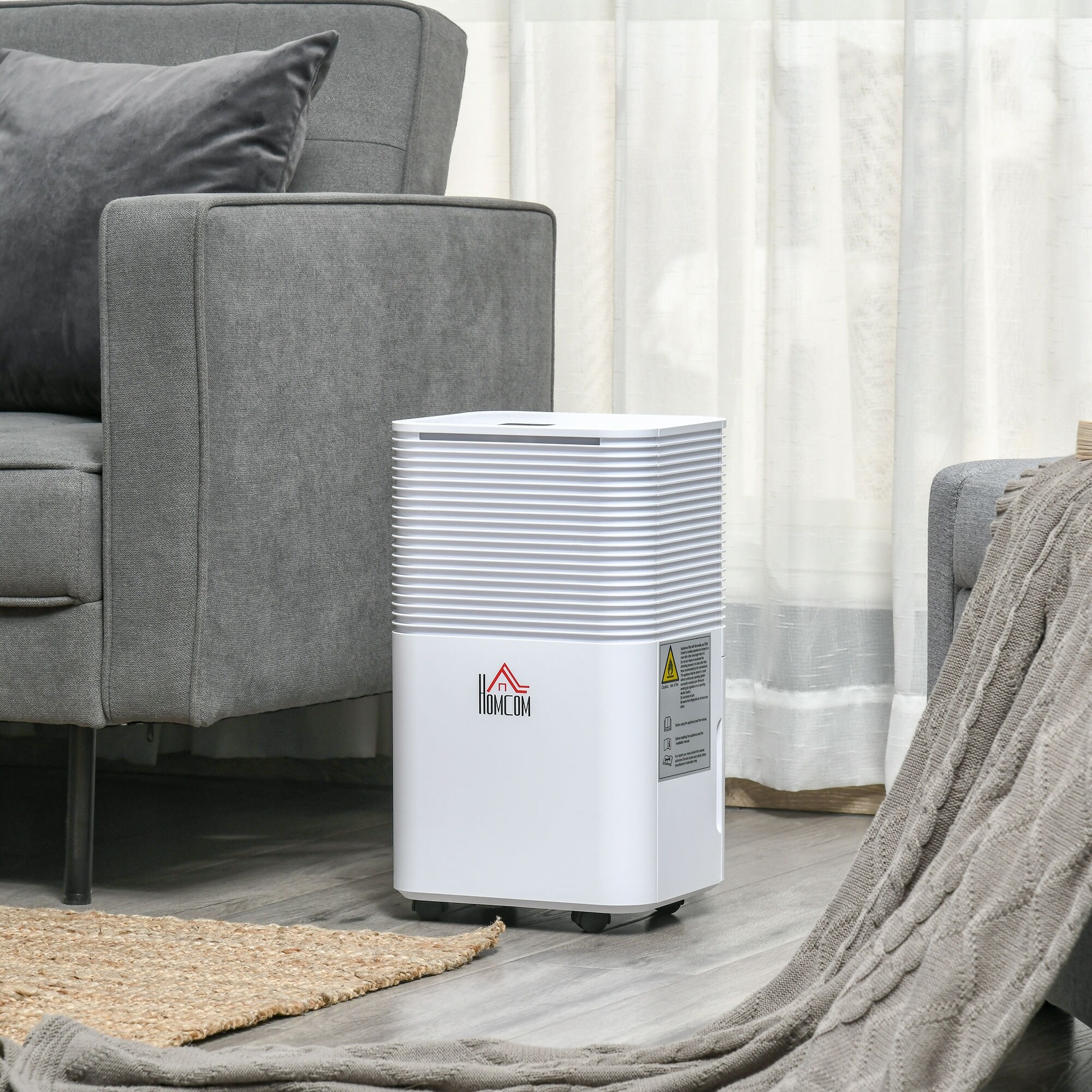 25 Pt. 1500 Sq. ft Dehumidifiers in White with Drain Hose and Water Tank, Auto or Manual Drainage for Home and Basements