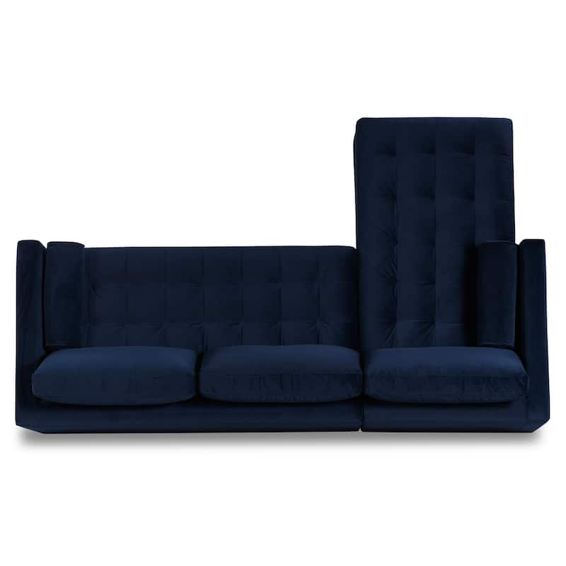 Poly and Bark Napa Fabric Left Sectional Sofa