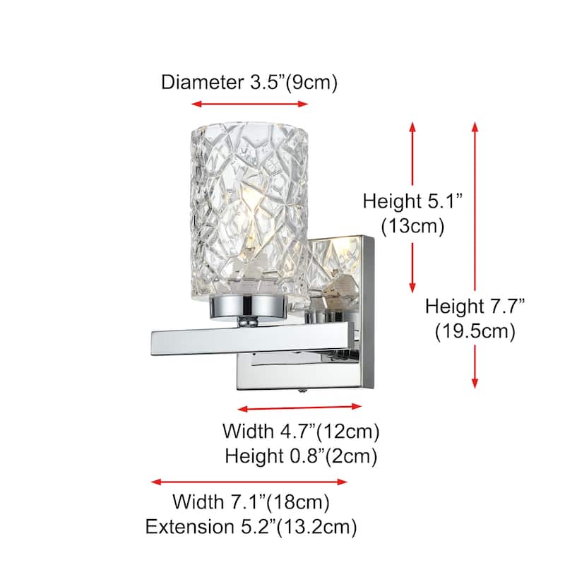Elegant Lighting LD7025W7 Cassie 8" Tall Bathroom Sconce