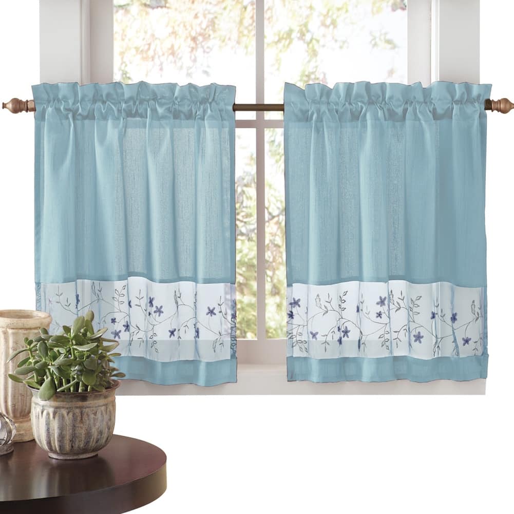 Embroidered Vines Fairfield Cafe Curtain