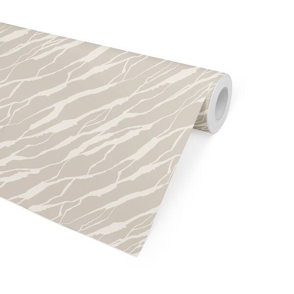 BRANCHES BEIGE Peel and Stick Wallpaper By Kavka Designs 2' x 16