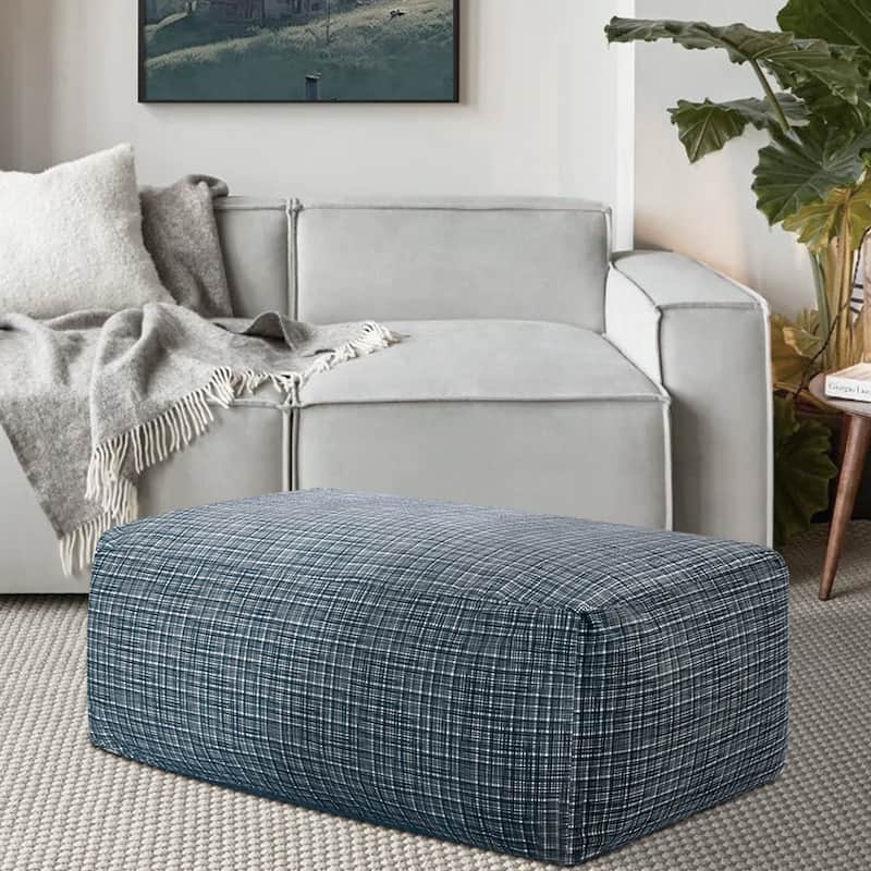 CraftPorch Glam 42 Inch Velvet Upholstered Pouf
