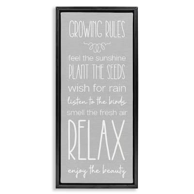 Stupell Rustic Gardening Rules Framed Floater Canvas Wall Art Design By Lil' Rue